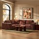 Brooklyn Small Left Hand L-Shape Sofa - Chenille Dark Rust - DUSK