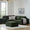 Brooklyn Small Left Hand L - Shape Sofa - Dark Olive - DUSK