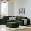 Brooklyn Small Left Hand L - Shape Sofa - Dark Olive - DUSK