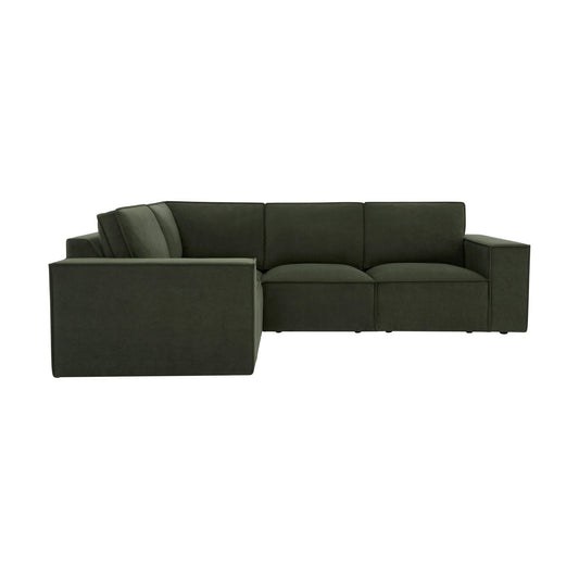 Brooklyn Small Left Hand L - Shape Sofa - Dark Olive - DUSK