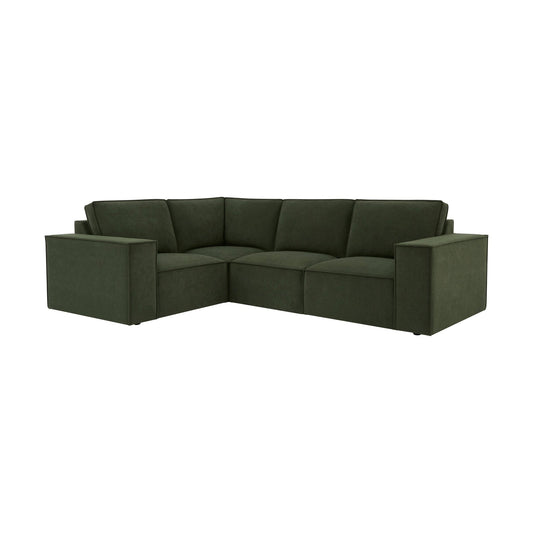 Brooklyn Small Left Hand L - Shape Sofa - Dark Olive - DUSK