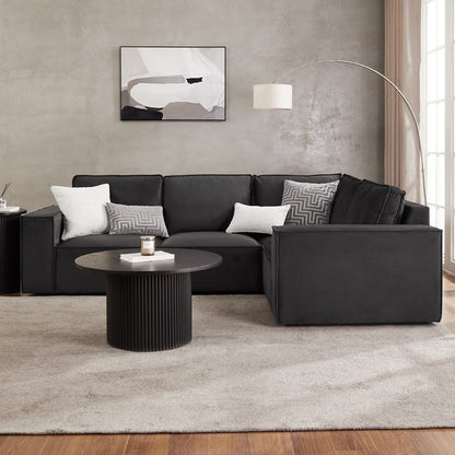 Brooklyn Small Right Hand Facing L-Shape Sofa - Ink - DUSK