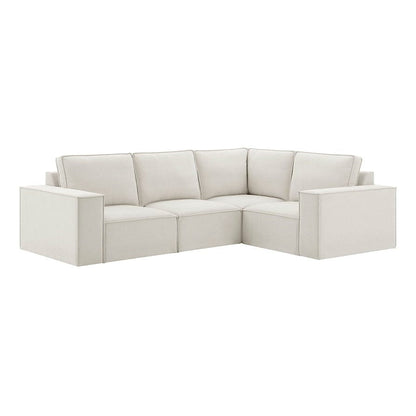 Brooklyn Small Right Hand Facing L-Shape Sofa - Ivory - DUSK