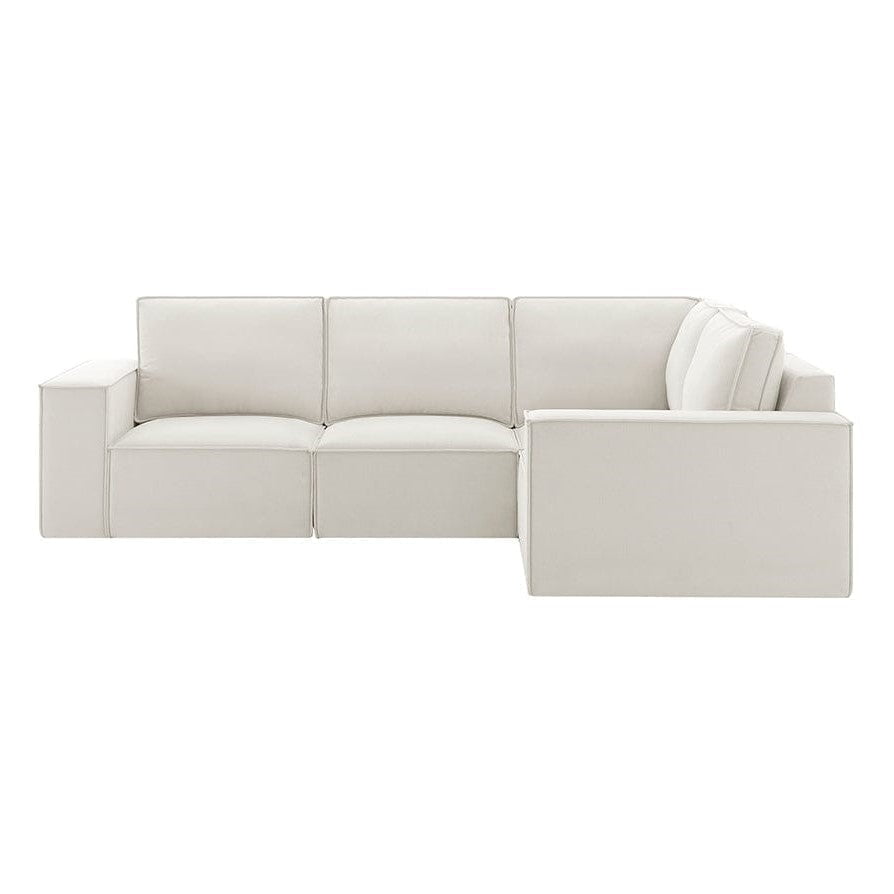 Brooklyn Small Right Hand Facing L-Shape Sofa - Ivory - DUSK