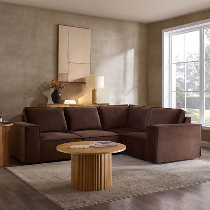 Brooklyn Small Right Hand L - Shape Sofa - Cappuccino - DUSK