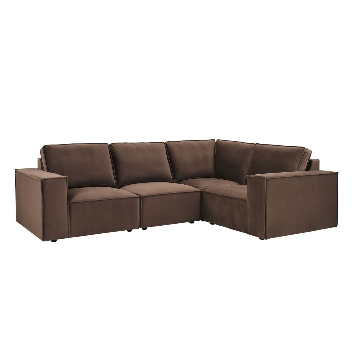 Brooklyn Small Right Hand L - Shape Sofa - Cappuccino - DUSK