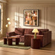 Brooklyn Small Right Hand L-Shape Sofa - Chenille Dark Rust - DUSK