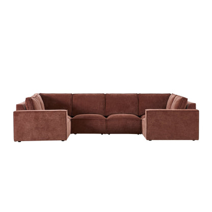 Brooklyn U-Shape Sofa - Chenille Dark Rust - DUSK