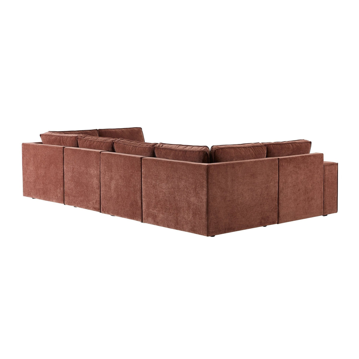 Brooklyn U-Shape Sofa - Chenille Dark Rust - DUSK