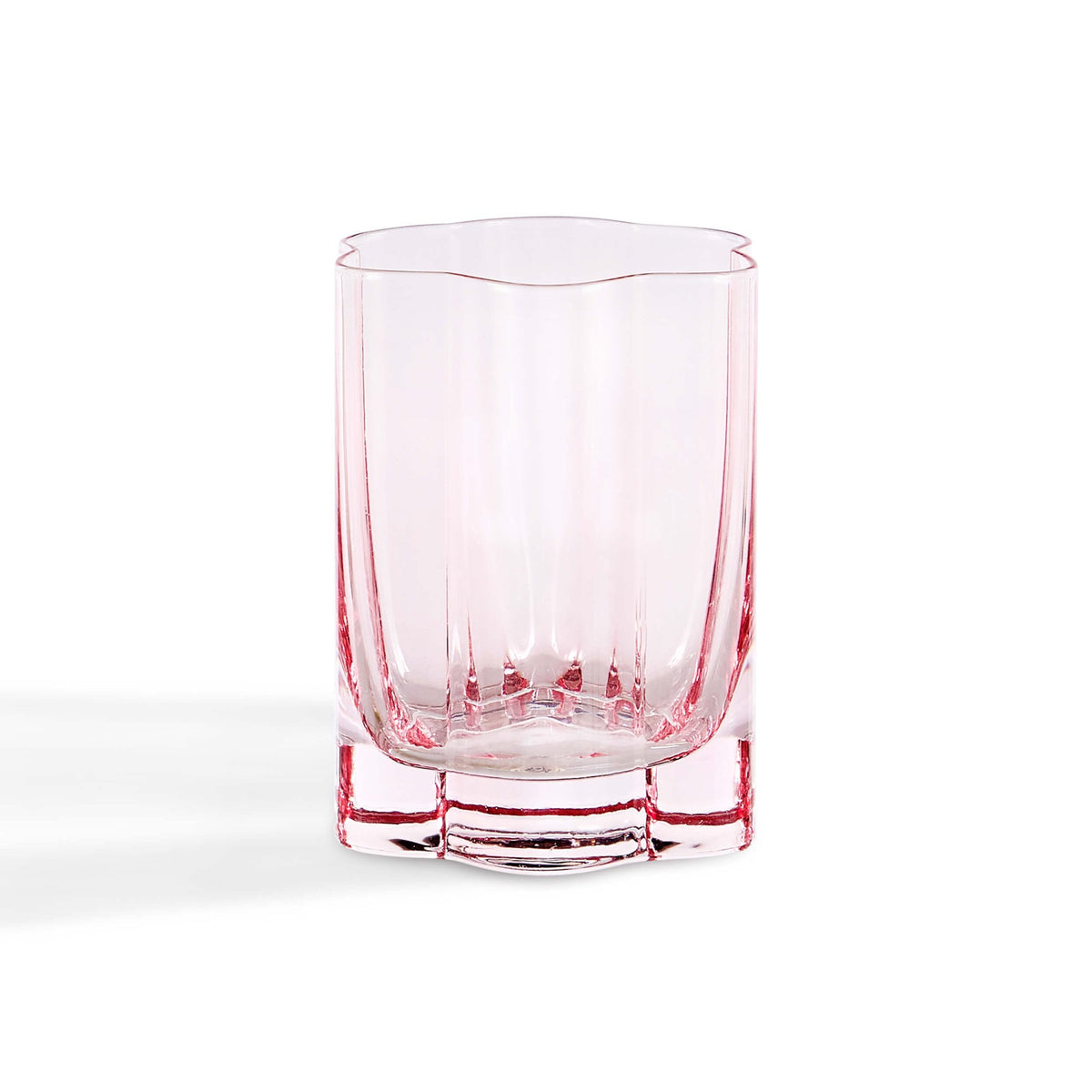 Brynn Scalloped Edge Glass Tumblers - Set of 4 - Pink - DUSK