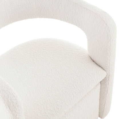 Bryony Accent Chair - Boucle Ivory - DUSK