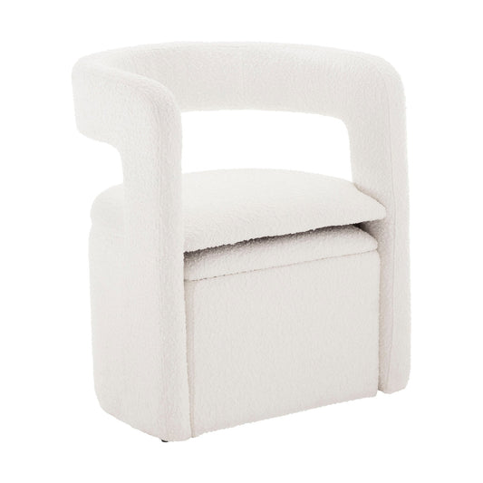 Bryony Accent Chair - Boucle Ivory - DUSK