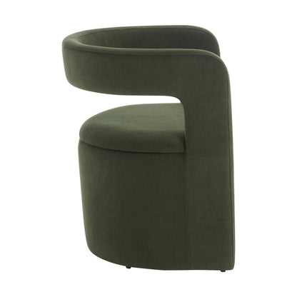 Bryony Accent Chair - Dark Olive - DUSK