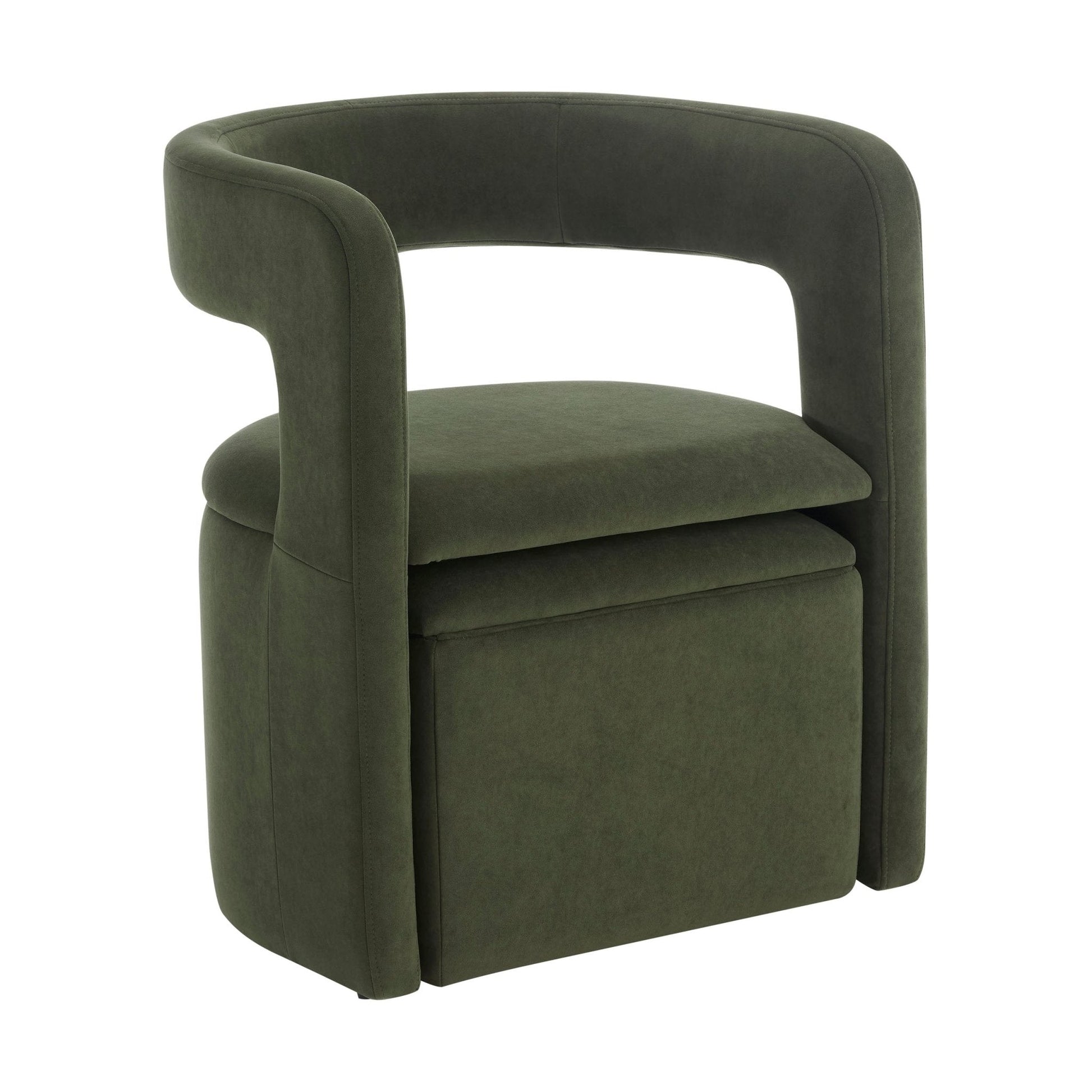 Bryony Accent Chair - Dark Olive - DUSK