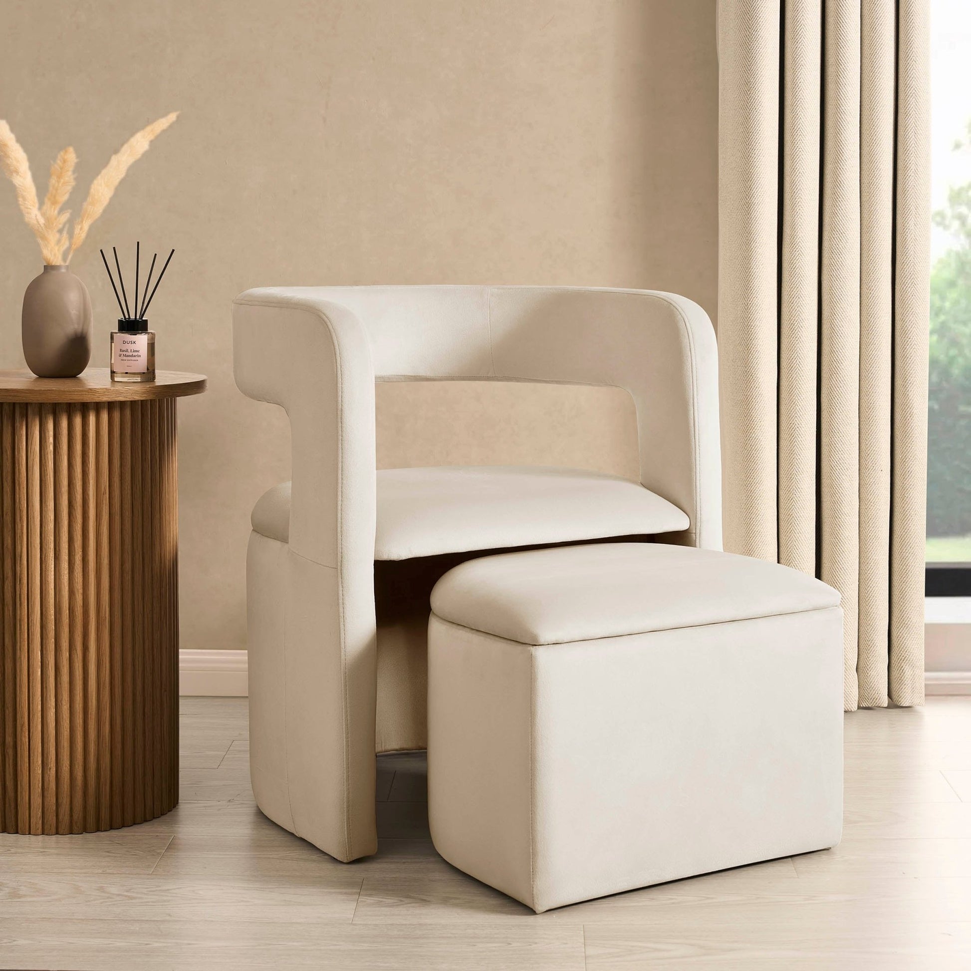 Bryony Accent Chair - Ecru - DUSK