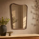 Cady Curved Wood Wall Mirror - Dark Wood - DUSK