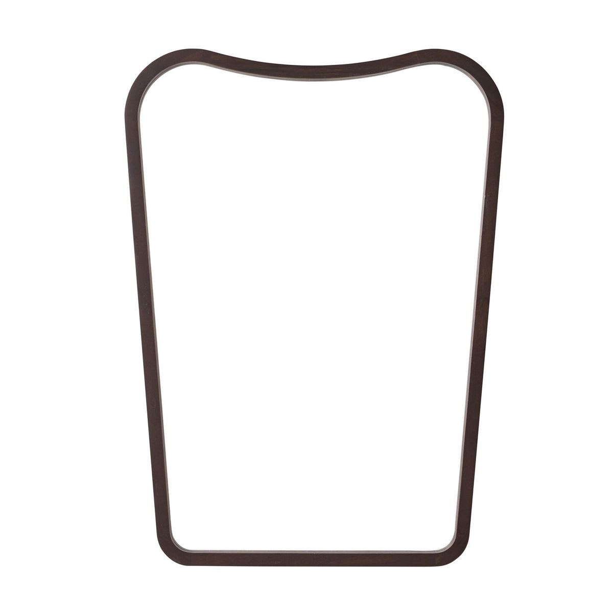 Cady Curved Wood Wall Mirror - Dark Wood - DUSK