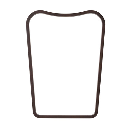 Cady Curved Wood Wall Mirror - Dark Wood - DUSK