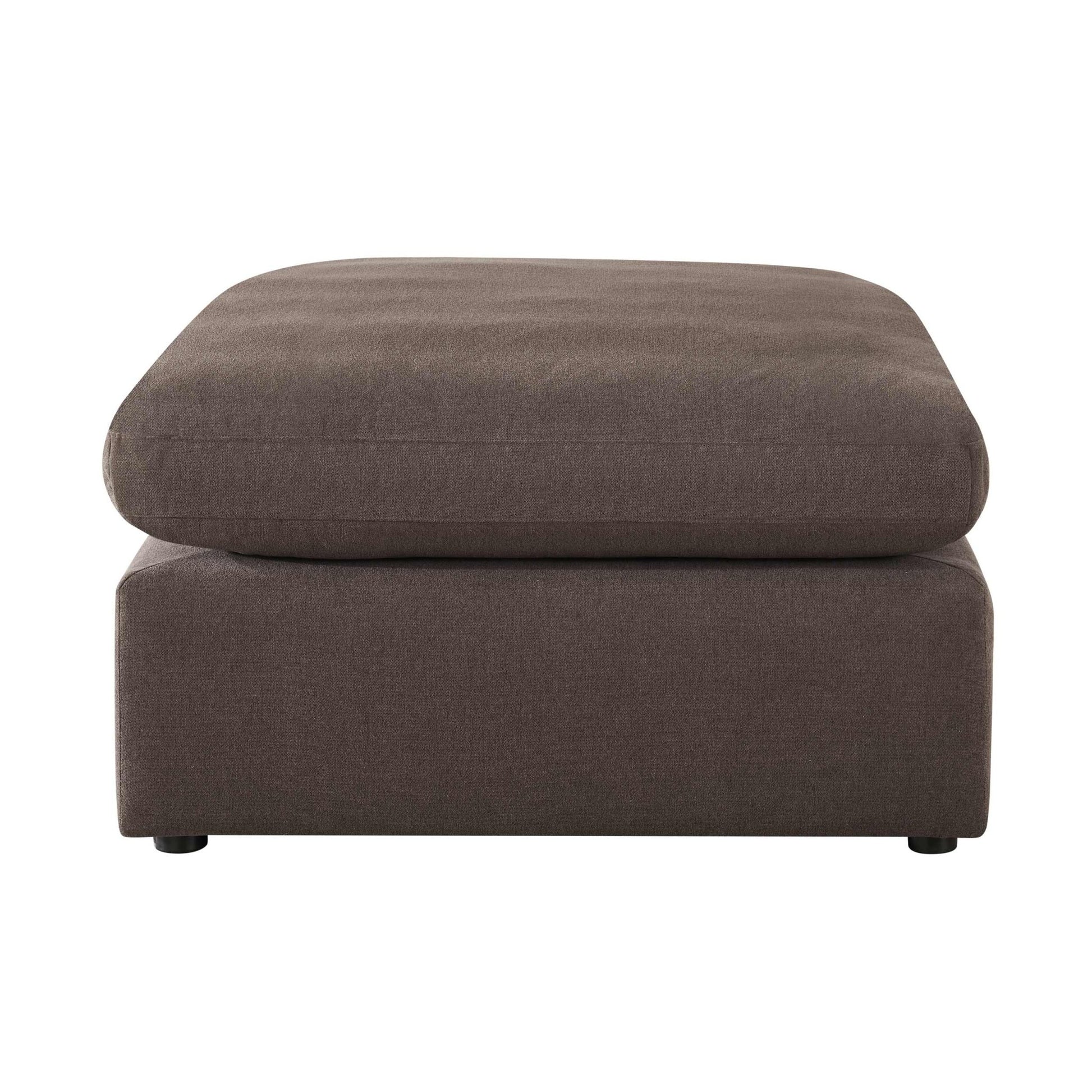 Cairo Feather Pouffe - Chocolate - DUSK