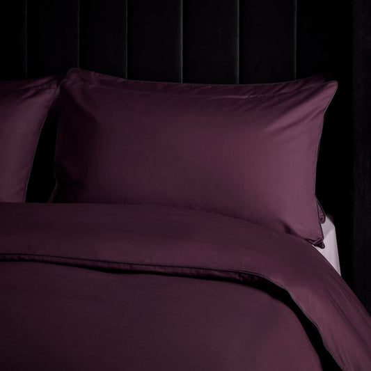 Cambridge 200 Thread Count Duvet Cover - Deep Plum - DUSK