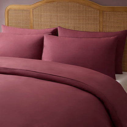 Cambridge Piped Edge 200 Thread Count Duvet Cover - Dark Berry - DUSK
