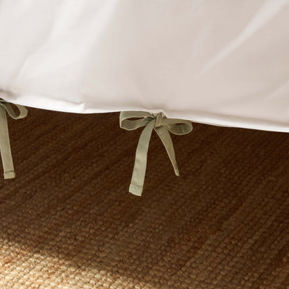 Cambridge with Bows 200 Thread Count Duvet Cover - Sage - DUSK