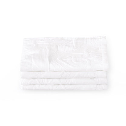 Cannes Matelassé 300 Thread Count Set of 4 Napkins - White - DUSK