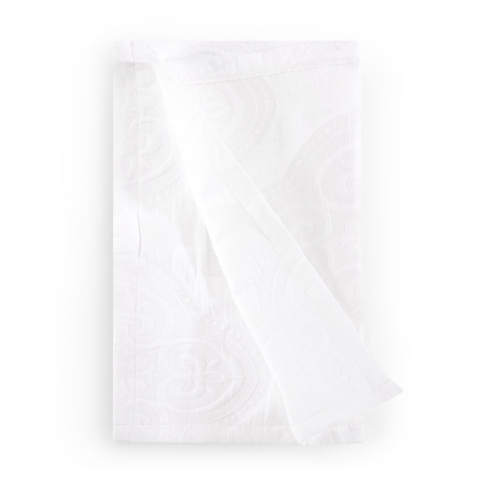 Cannes Matelassé 300 Thread Count Set of 4 Napkins - White - DUSK