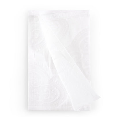 Cannes Matelassé 300 Thread Count Set of 4 Napkins - White - DUSK