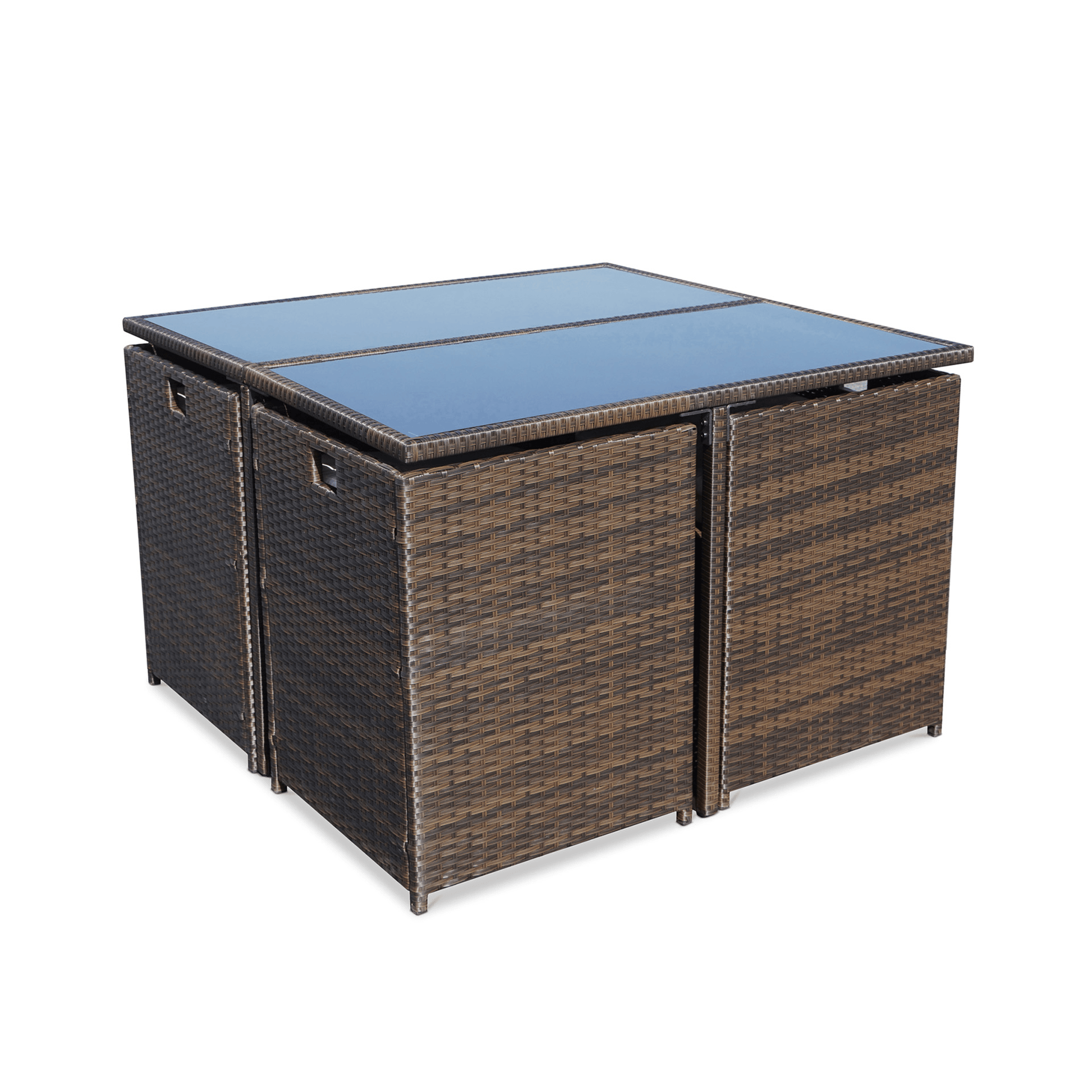 Cannes Outdoor 8 - Seater Dining Set - Brown - DUSK