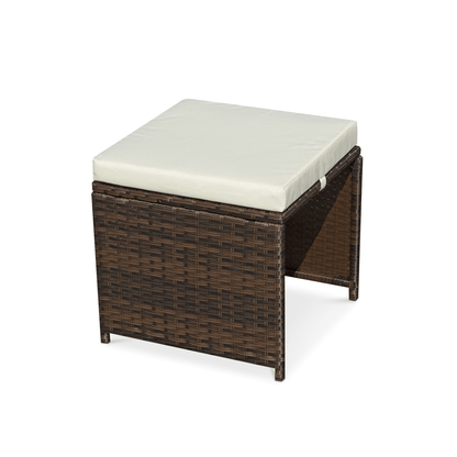 Cannes Outdoor 8 - Seater Dining Set - Brown - DUSK