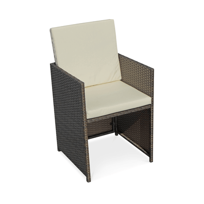 Cannes Outdoor 8 - Seater Dining Set - Brown - DUSK