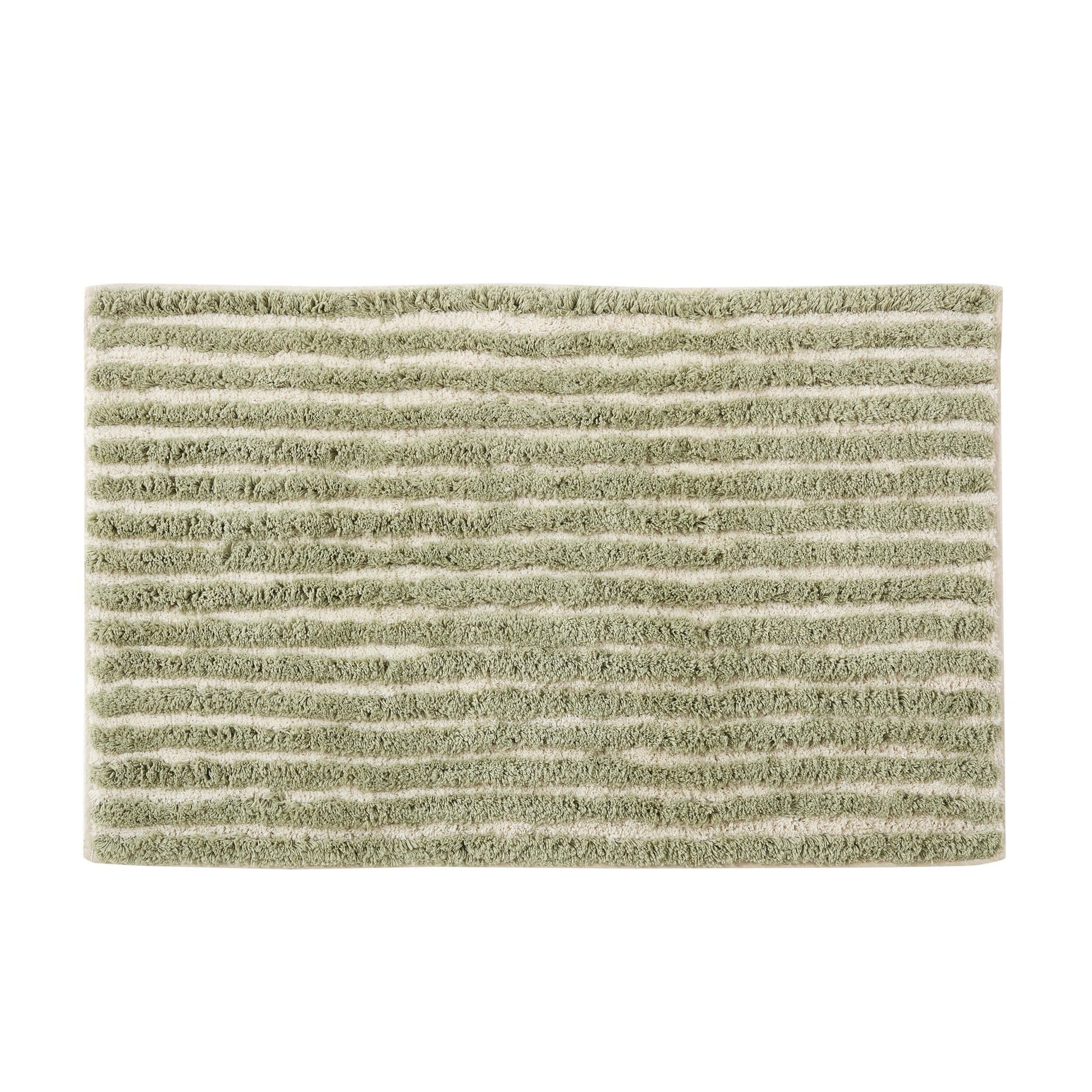 Capri Tufted Stripe Bath Mat - Olive - DUSK