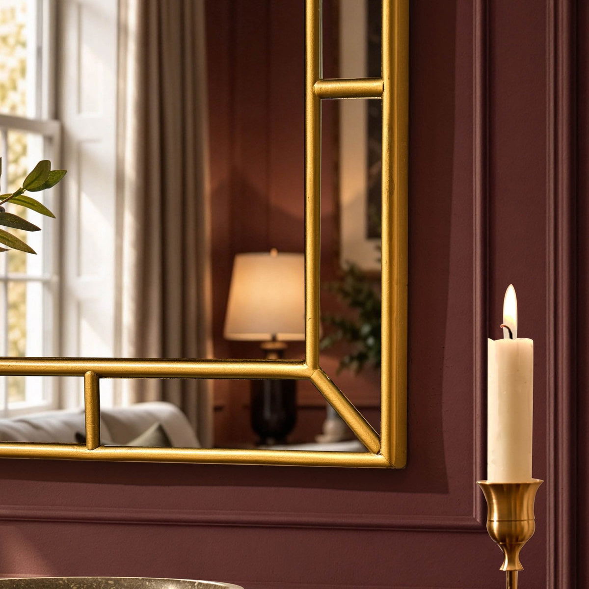 Cara Ladder Frame Detail 60 x 90cm Wall Mirror - DUSK