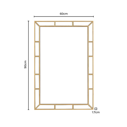 Cara Ladder Frame Detail 60 x 90cm Wall Mirror - DUSK