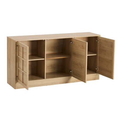 Carly 3 Door Sideboard - Light Oak Effect - DUSK