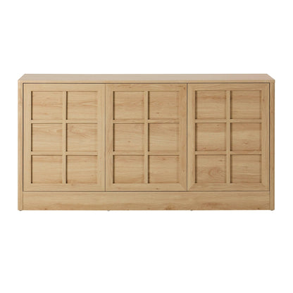 Carly 3 Door Sideboard - Light Oak Effect - DUSK