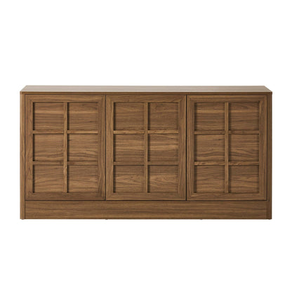 Carly 3 Door Sideboard - Medium Wood - DUSK