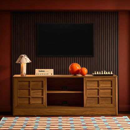 Carly TV Unit for TVs up to 65" - Medium Wood - DUSK