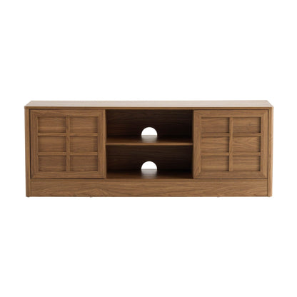 Carly TV Unit for TVs up to 65" - Medium Wood - DUSK