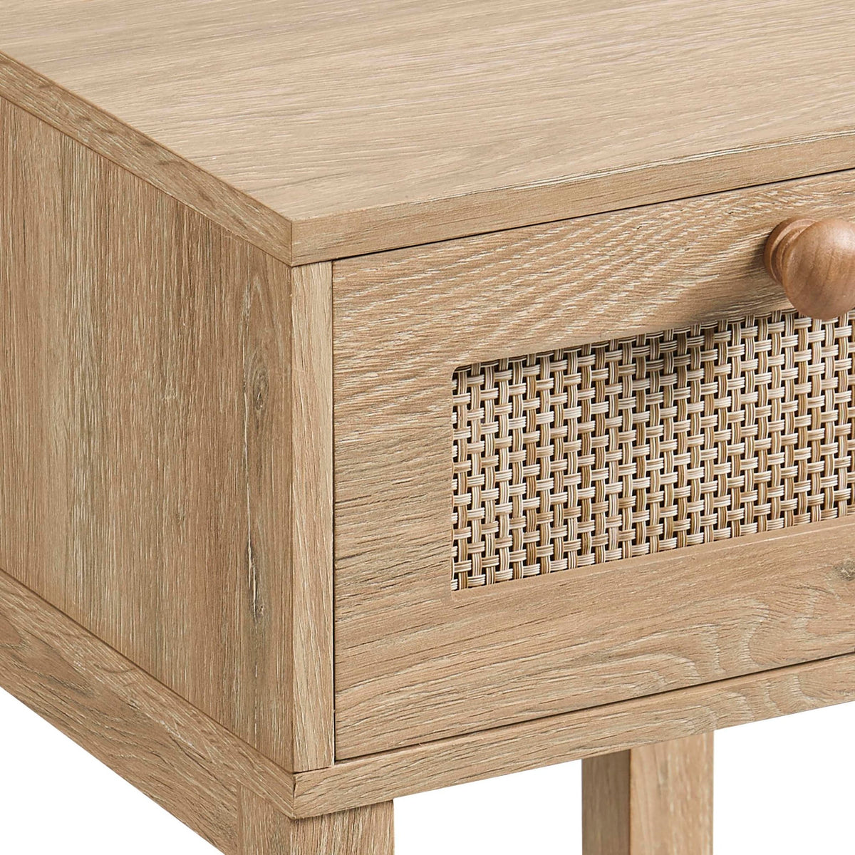 Carmen Bamboo Nightstand - Light Wood - DUSK