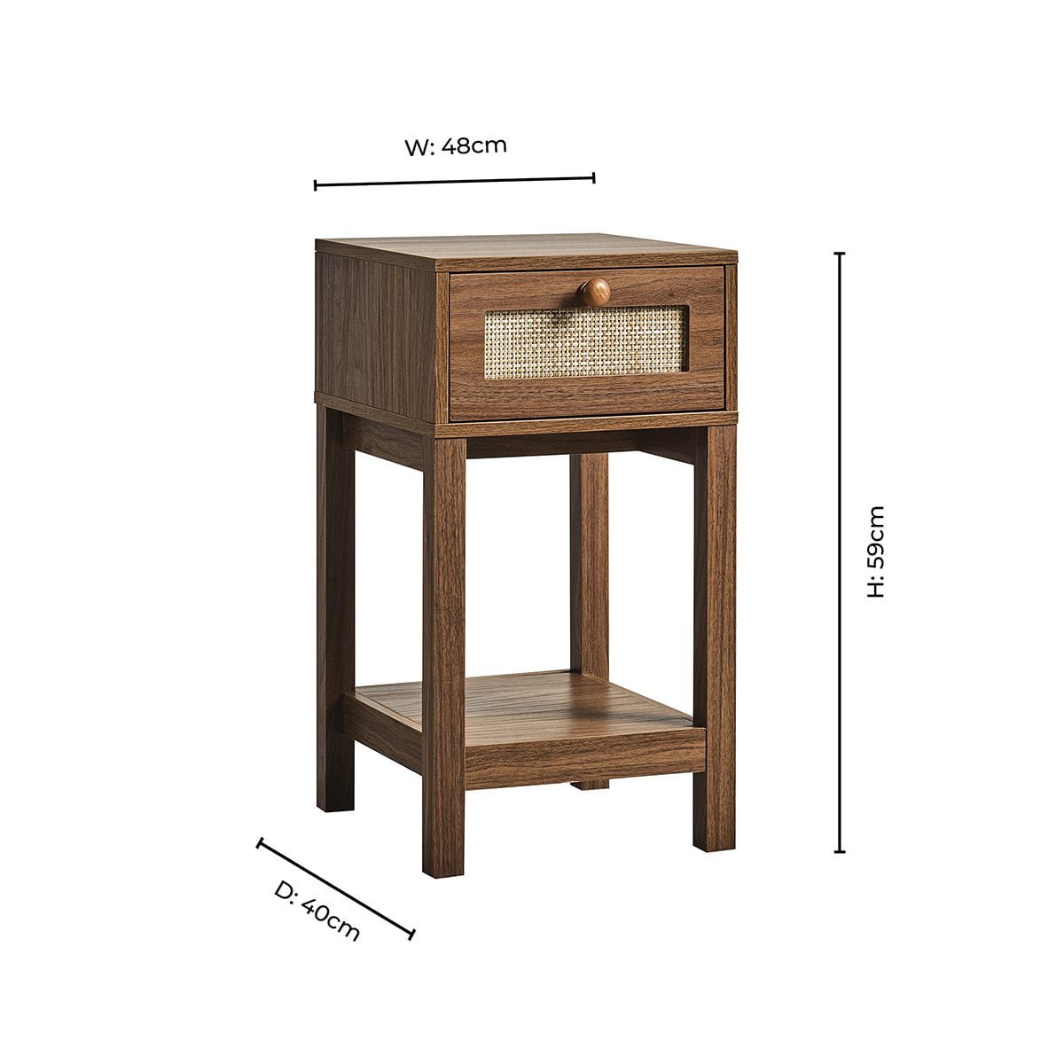 Carmen Bamboo Nightstand - Medium Wood - DUSK