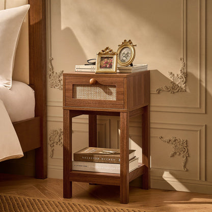 Carmen Bamboo Nightstand - Medium Wood - DUSK