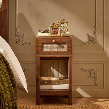 Carmen Bamboo Nightstand - Medium Wood - DUSK