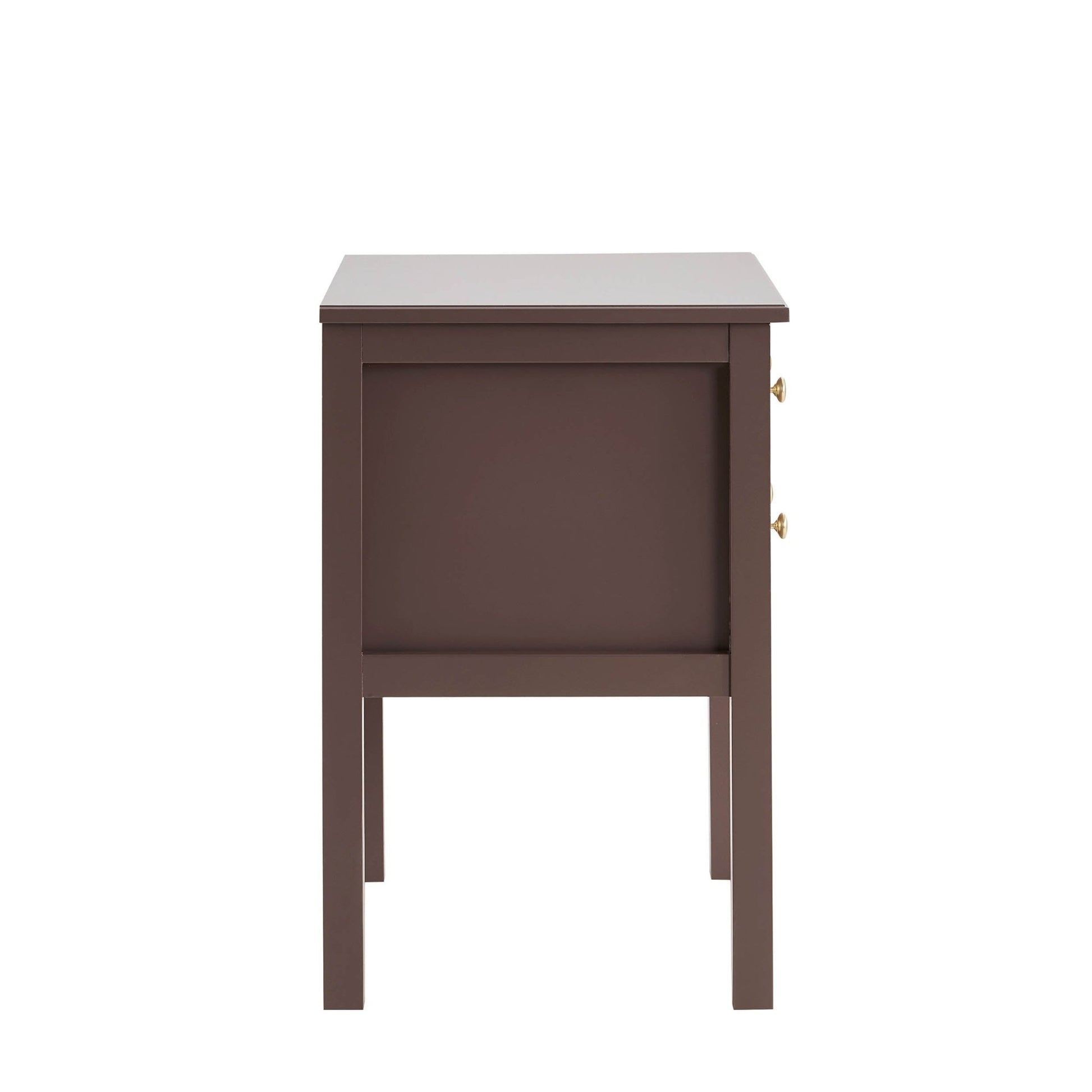 Carolina 2 Drawer Bedside Table - Mocha - DUSK