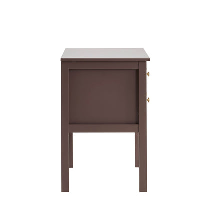 Carolina 2 Drawer Bedside Table - Mocha - DUSK