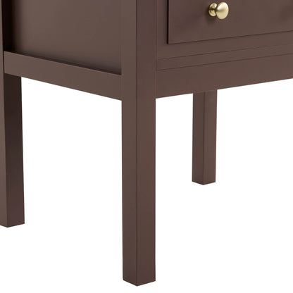 Carolina 2 Drawer Bedside Table - Mocha - DUSK