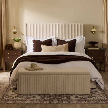 Carolina 2 Drawer Bedside Table - Mocha - DUSK