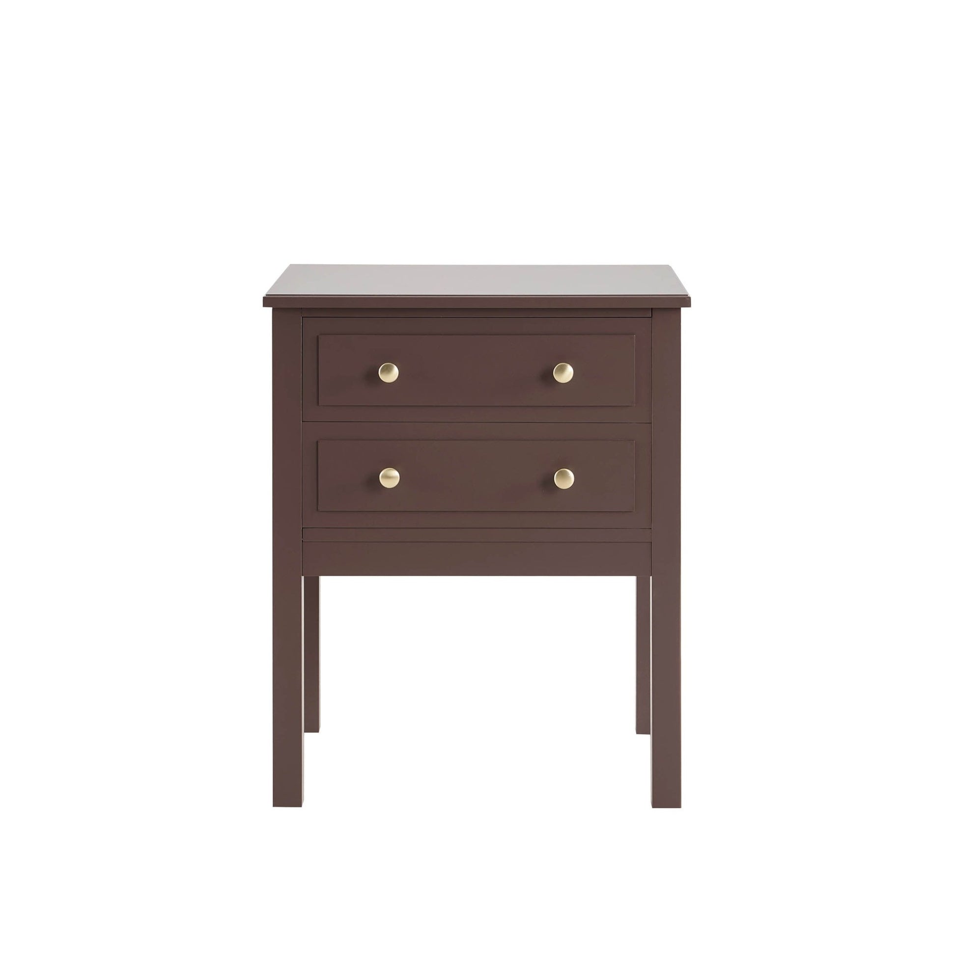 Carolina 2 Drawer Bedside Table - Mocha - DUSK