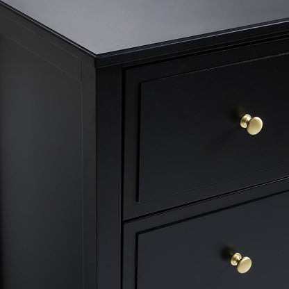 Carolina 5 Drawer Chest - Black - DUSK